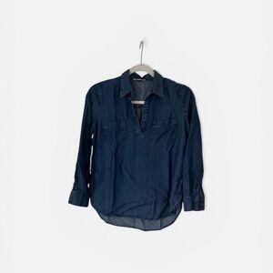 LOFT Classic Blue Denim Color Top